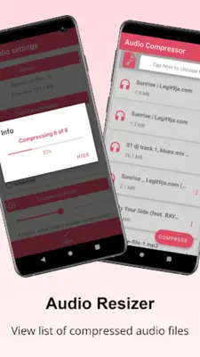 Audio Compressor android App screenshot 0