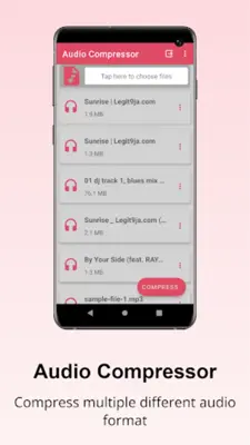 Audio Compressor android App screenshot 1