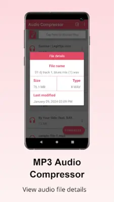 Audio Compressor android App screenshot 2